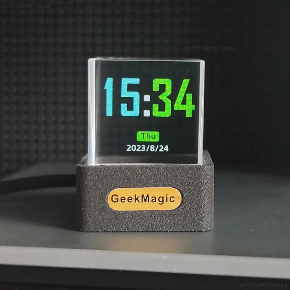 smart pixel clock holographic crystal cube display